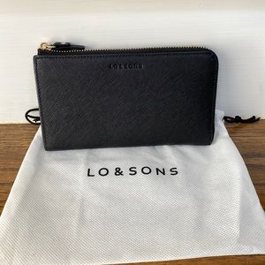 Lo & Sons leather wallet, black Saffiano leather